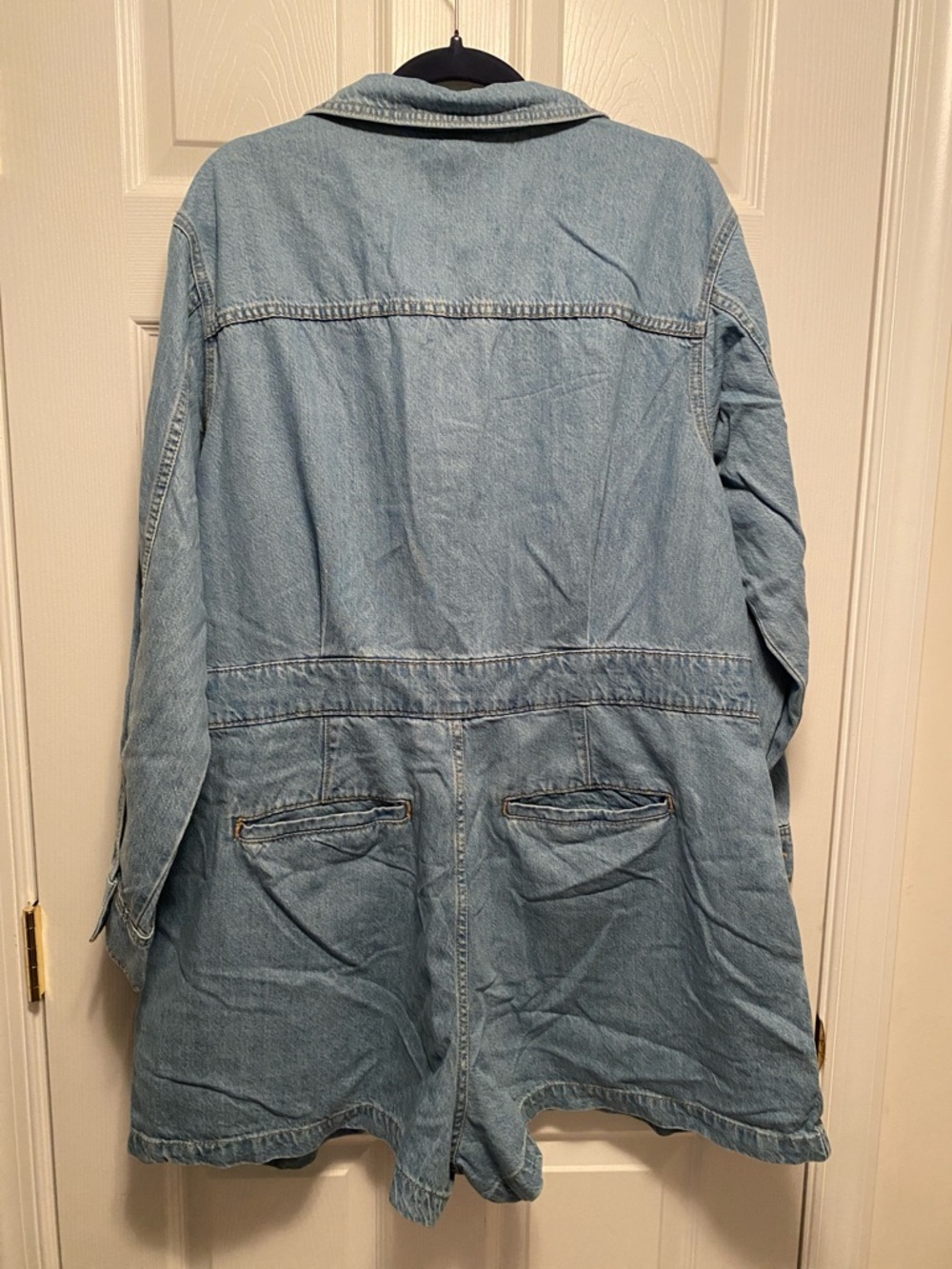 Universal Thread Light Blue Denim Jean Romper…size 17 - Picture 2 of 5